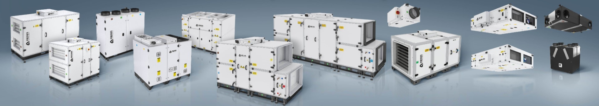 Range of AERA air handling units, rooftop units and heat recovery ventilators